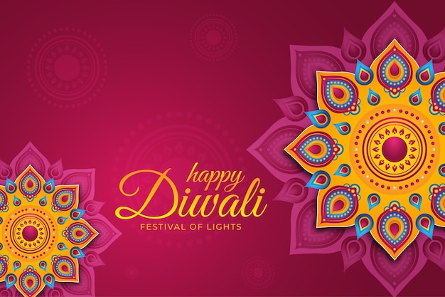 Vector diwali-evenement in papieren stijl