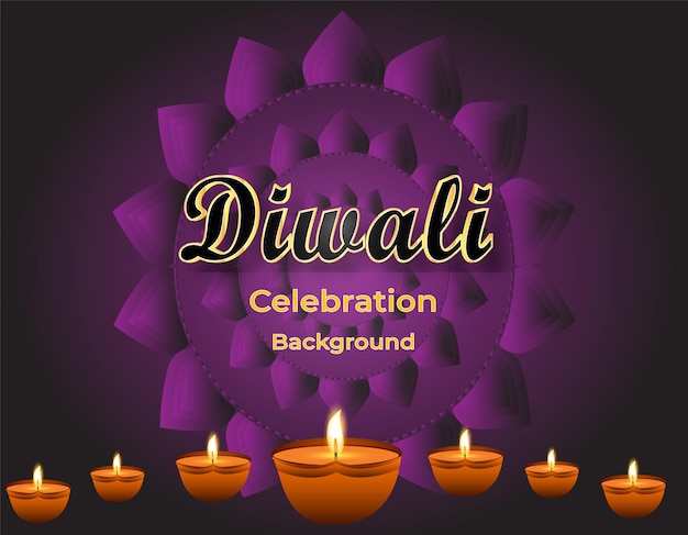 Diwali festival achtergrondontwerp, uitstekend voor het maken van kleurrijke driehoeken helder concept en lampen.