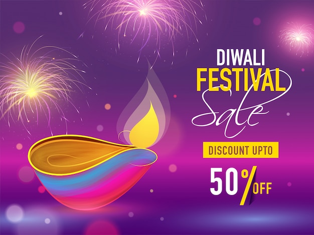 Diwali festival background.