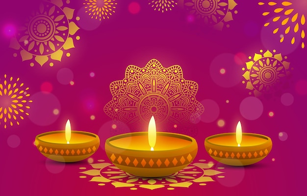 Vector diwali festival background