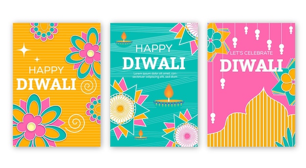 Collezione di carte del festival diwali