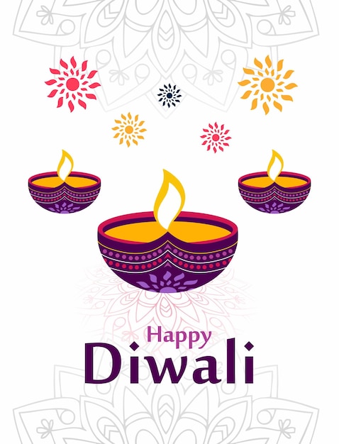 Vector diwali festival holiday background