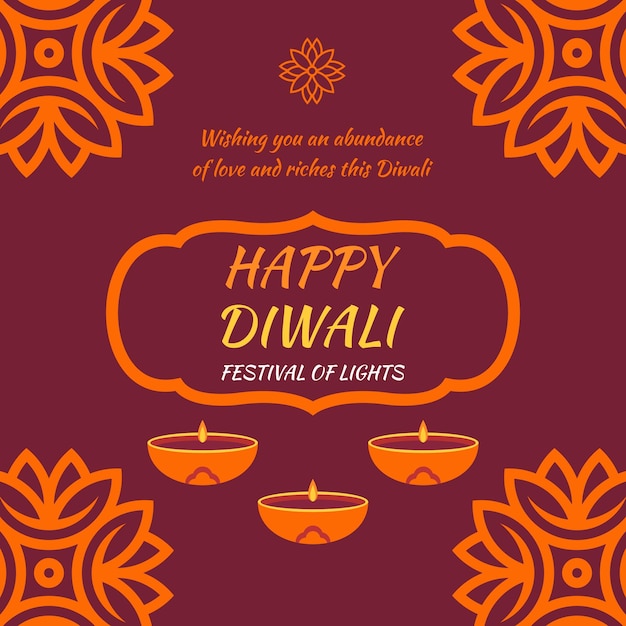 Diwali festival instagram post social media