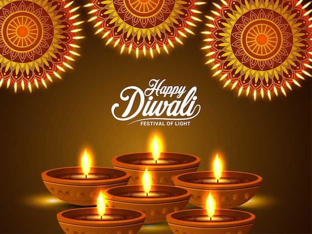 Diwali festival of light celebration background