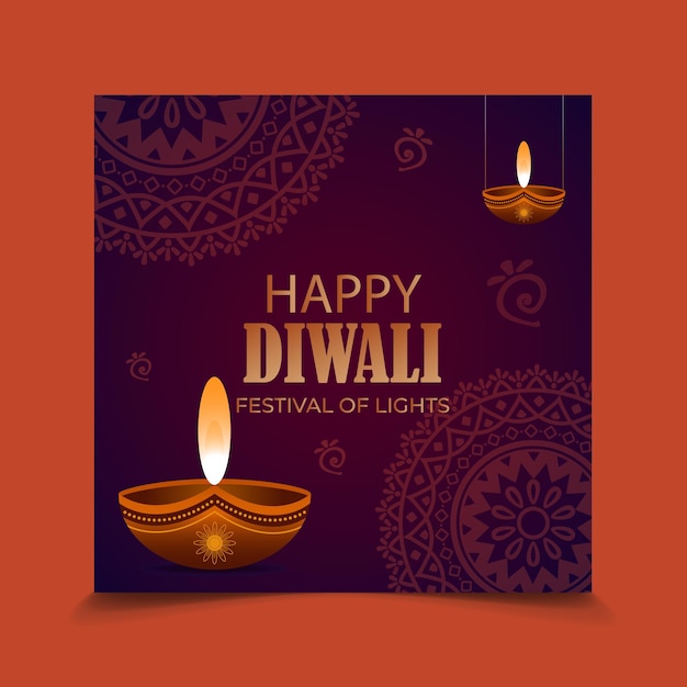 Vector diwali festival viering banner