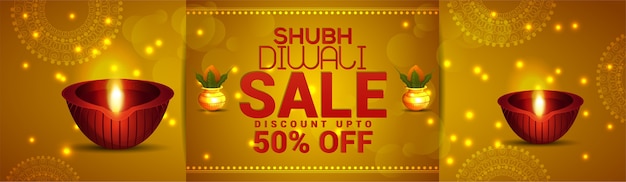 Diwali greeting card & sale banner