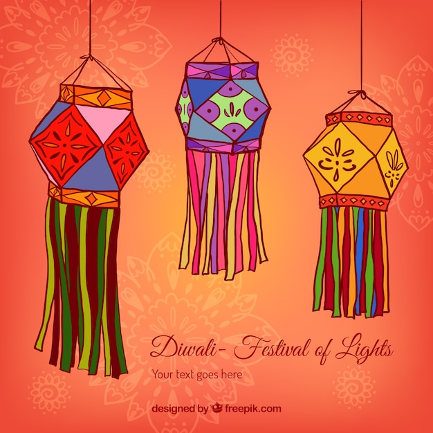 Lanterne diwali sfondo