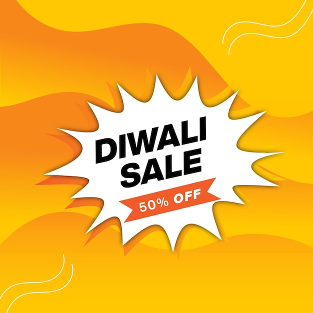 Diwali offer sale banner with discount offer details