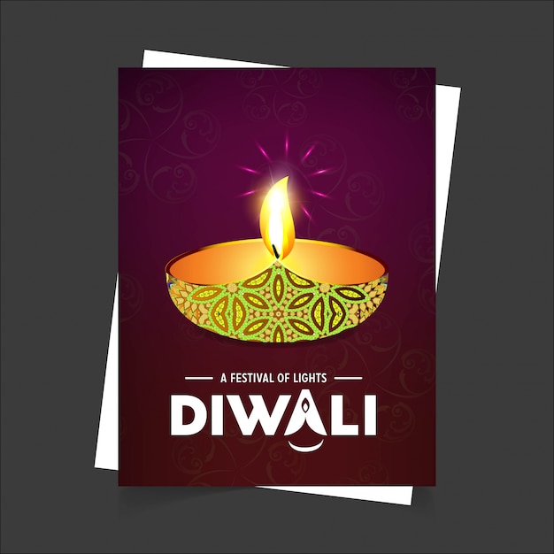 Diwali ontwerpt donkere achtergrond en typografievector