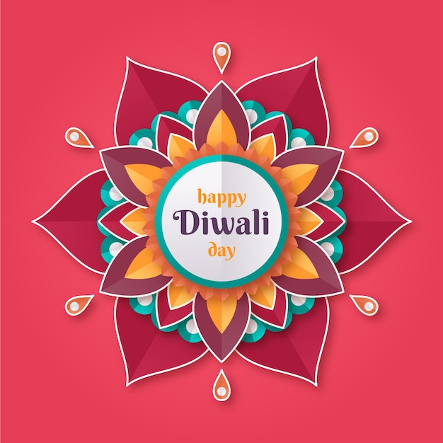 diwali in paper style