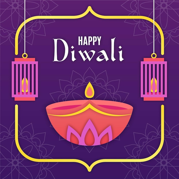 Diwali in paper style