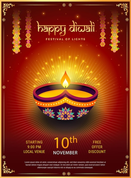 Vector diwali post