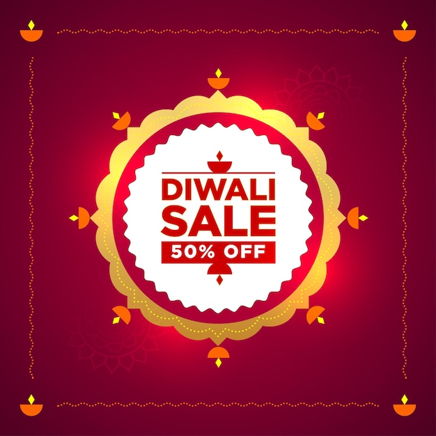 Vector diwali sale offer premium logo unit with lamp rangoli and celebration background.