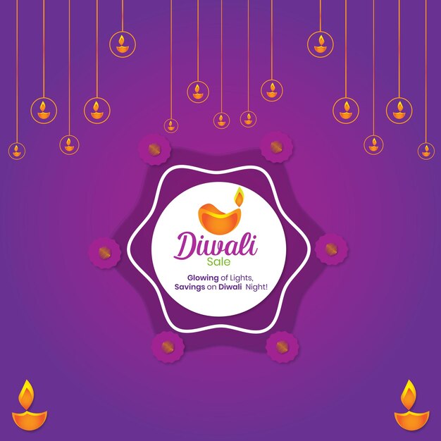 Diwali sale post template