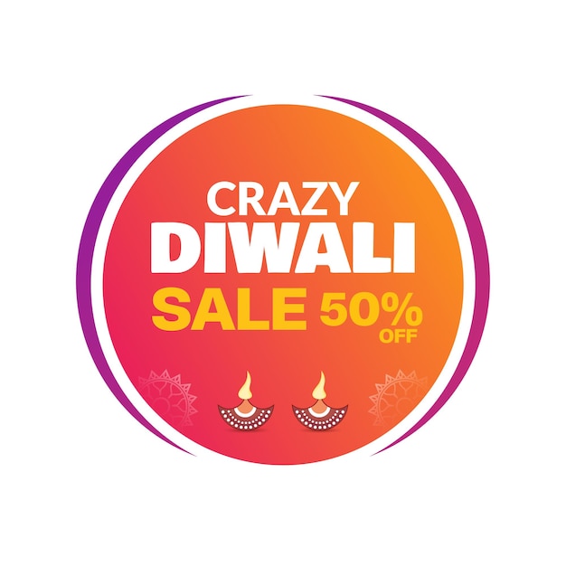 Diwali sale post with orange colour design