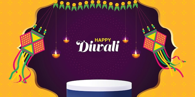 Diwali sale special offer concept with diwali festive elements