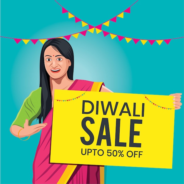 Premium Vector | Diwali sale