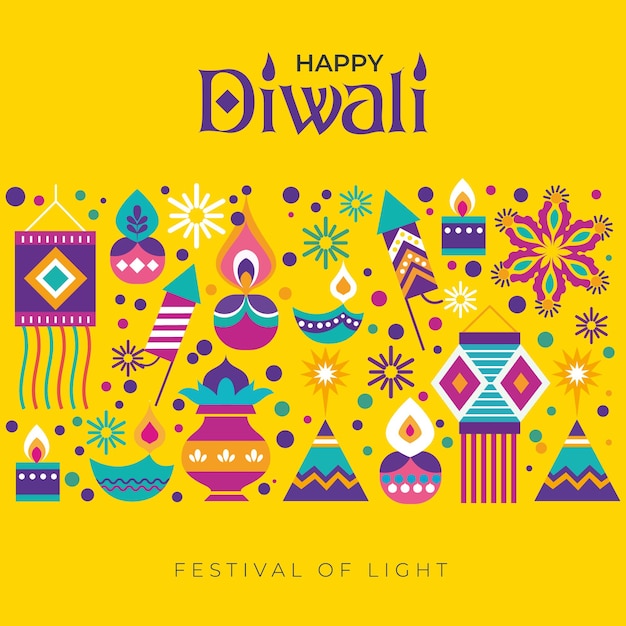 Vector diwali social media