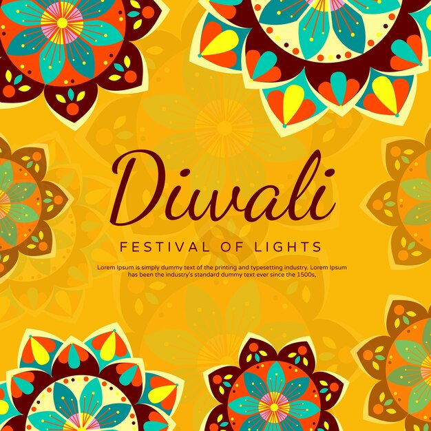 diwali special poster brochure template design