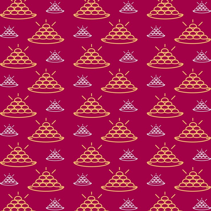 Vector diwali sweet seamless pattern trendy design wallpaper vector illustration background