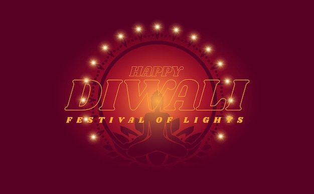 Diwali traditioneel festival felicitatie banner ontwerp vector