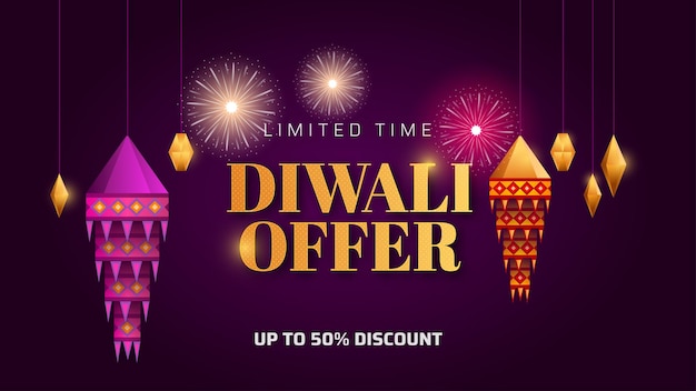 Diwali verkoop banner