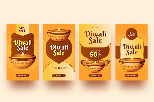 Diwali verkoop instagramverhalen