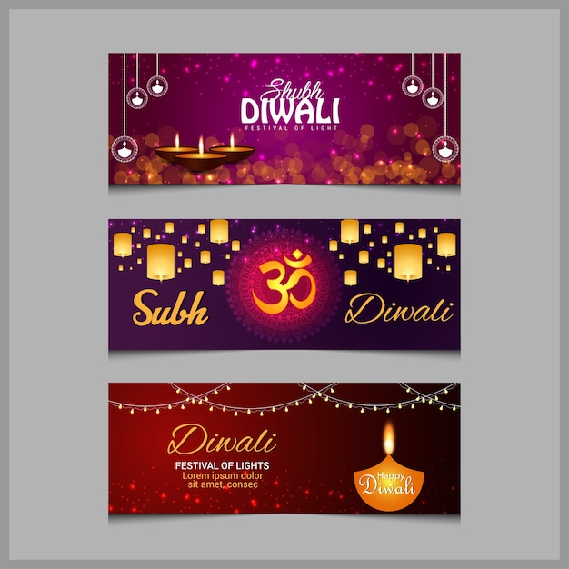 Vector diwali-verkoop voor het ontwerp van de website-banner
