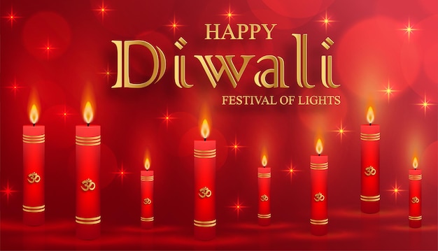 디왈리(diwali), 디파발리(depavali) 또는 디파발리(dipavali)를 위한 조명이 있는 디야 램프, 인도의 색 배경 조명 축제