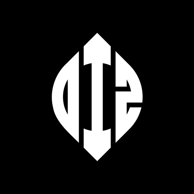 diz circle letter logo design with circle and ellipse shape diz ellipse letters with typographic style the three initials form a circle logo diz circle emblem abstract monogram letter mark vector