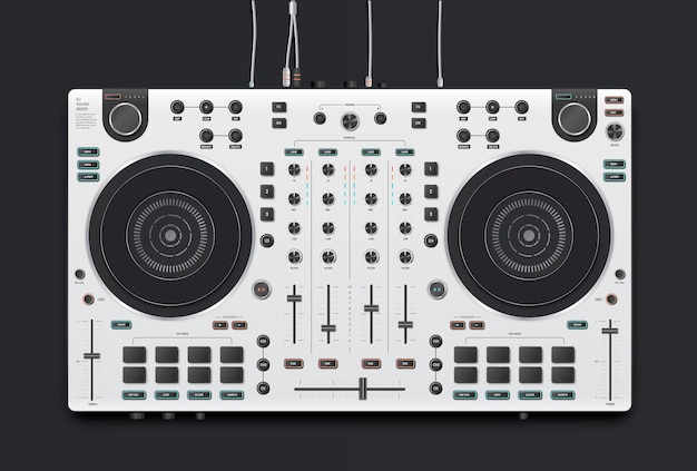 Vector dj console realistic