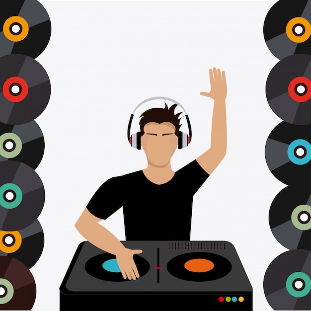 Vector dj design.