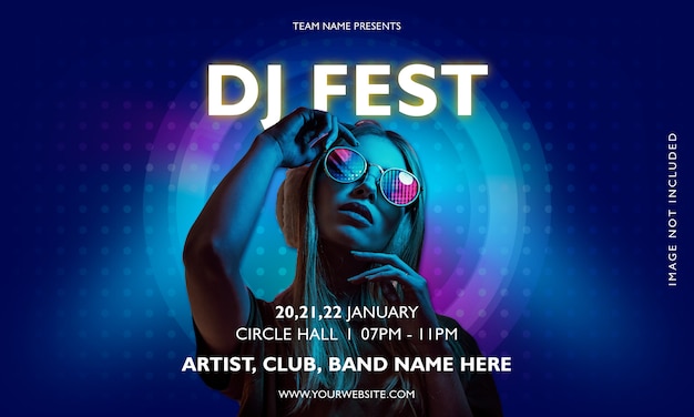 Dj festival party music poster