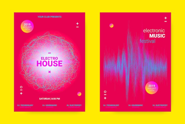 Dj-flyers stellen neonaffiches in voor elektronisch muziekfestival