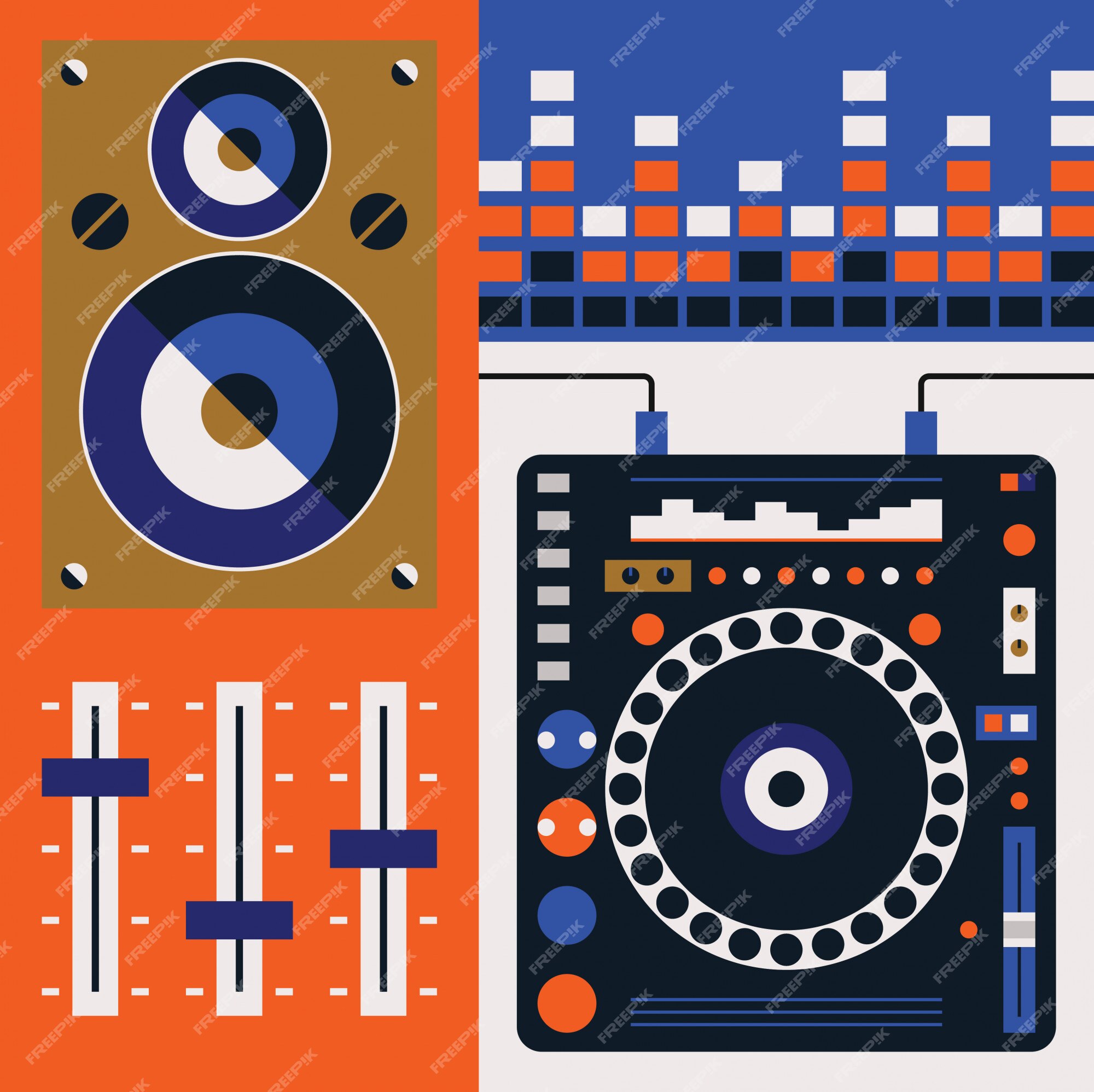 Premium Vector | Dj illustration