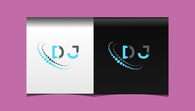 DJ initial modern logo design vector icon template