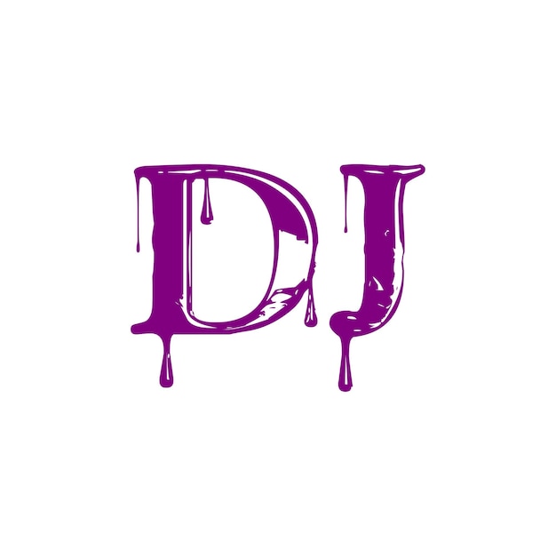 Vettore progettazione del logo dj