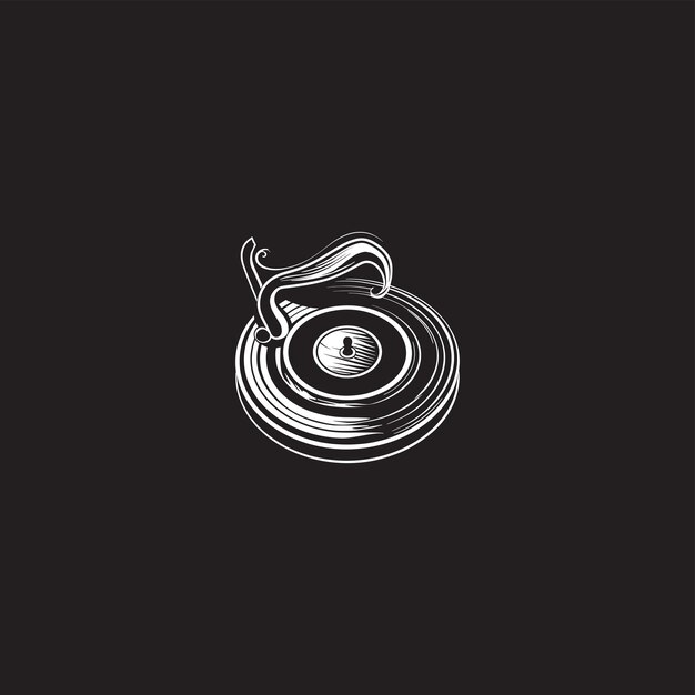 dj logo vector icon illustration style