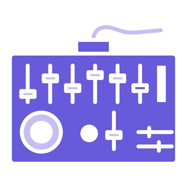 Vettore illustrazione vettoriale del dj mixer