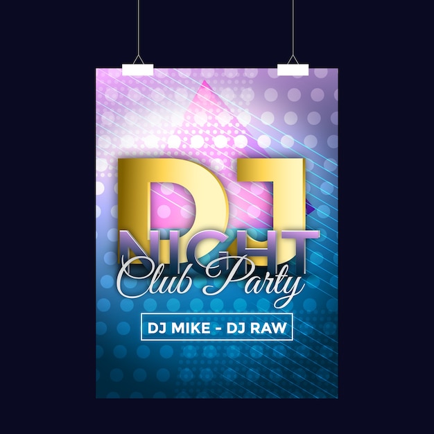 Dj night club party flyer