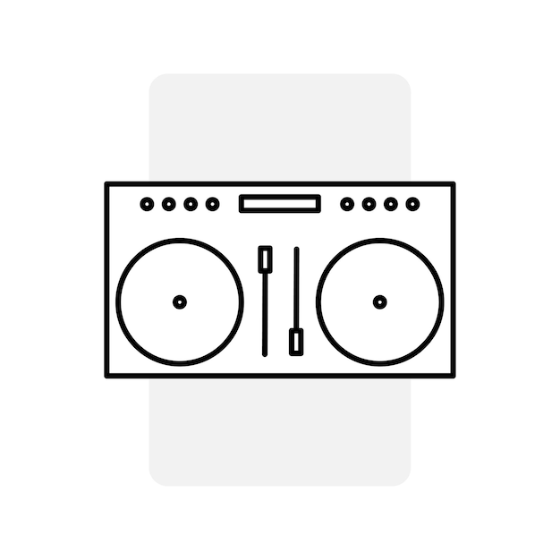 DJ remote icon. Symbol of dancing and disco. Vector illustration. EPS 10.