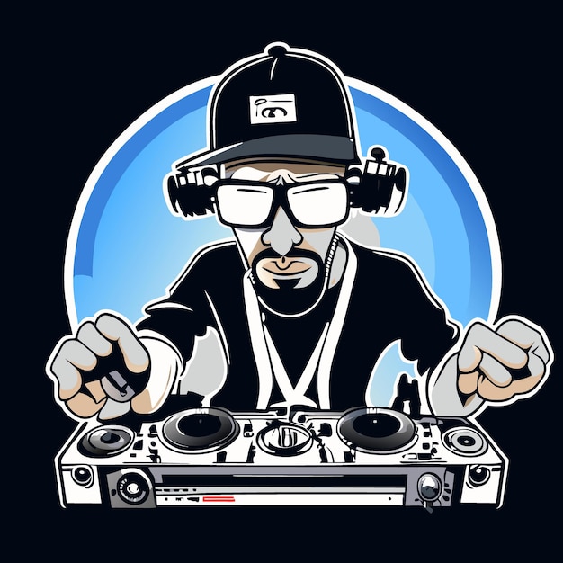 Vector dj vector illustration cartoon