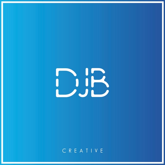 Djb premium вектор последний дизайн логотипа креативный логотип векторная иллюстрация минимальная логотипа монограмма