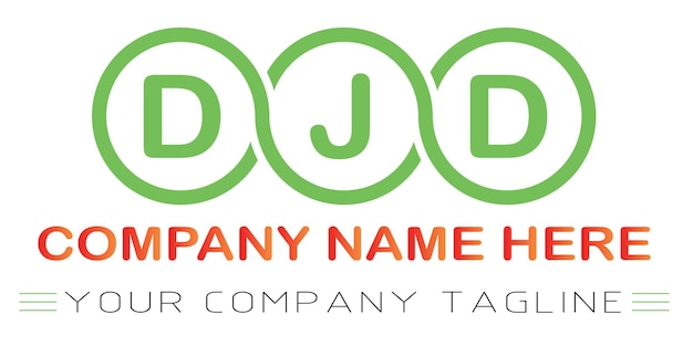 Дизайн логотипа djd letter