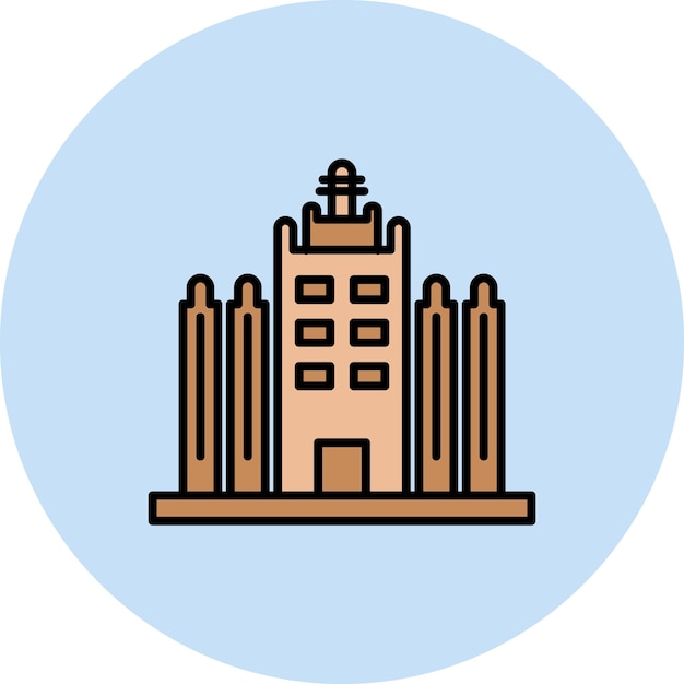 Vector djenne icon vector image can be used for landmarks