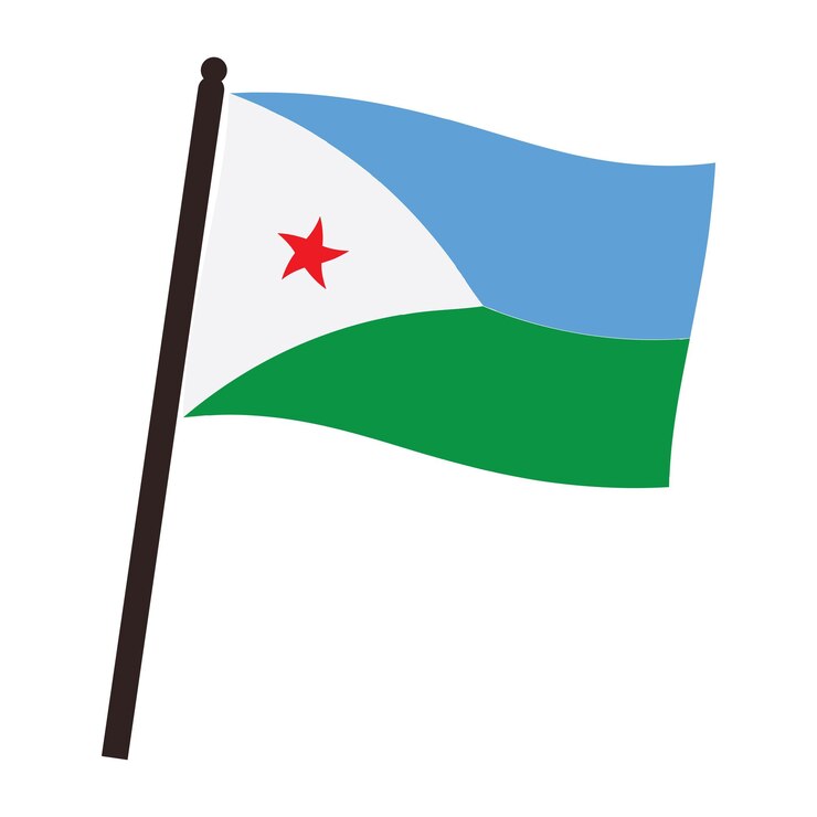 वेक्टर djibauti country flag