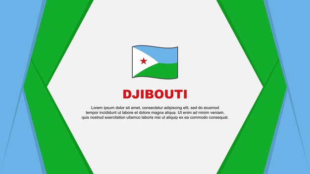 Djibouti Flag Abstract Background Design Template Djibouti Independence Day Banner Cartoon Vector Illustration Djibouti Background