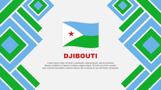 Djibouti flag abstract background design template djibouti independence day banner wallpaper vector illustration djibouti background