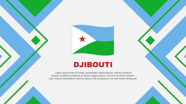 Vector djibouti flag abstract background design template djibouti independence day banner wallpaper vector illustration djibouti illustration