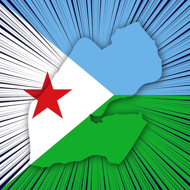 Vector djibouti independence day map design